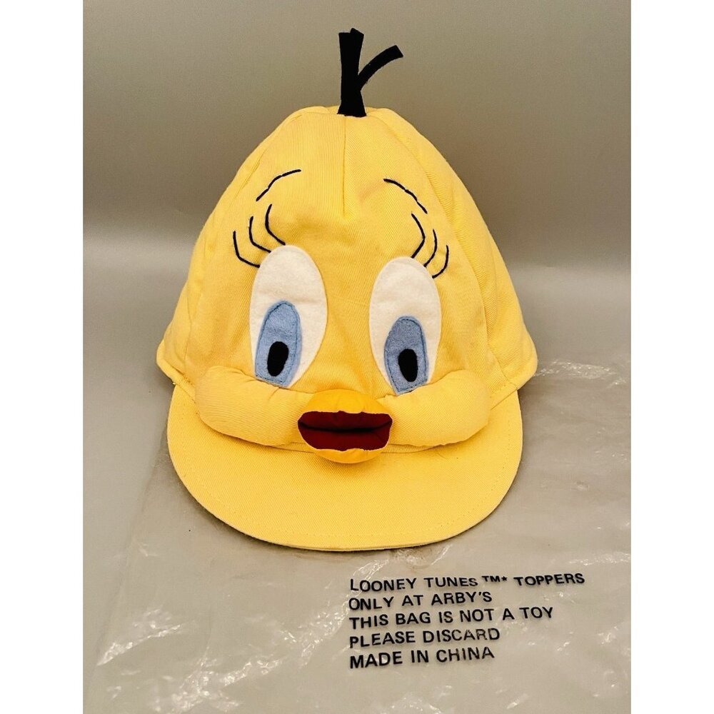 Looney Tunes Tweety Bird SnapBack Hat Plush Cap 1989 Arby’s Toppers Cartoons